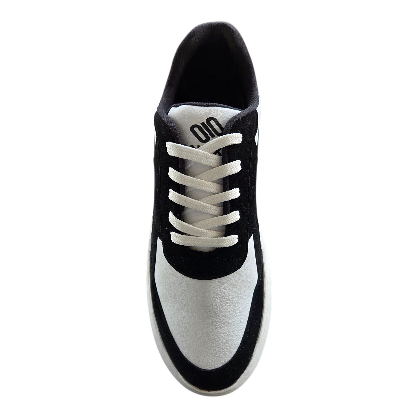 The Zebra: Black & White Lace-Up Sneaker