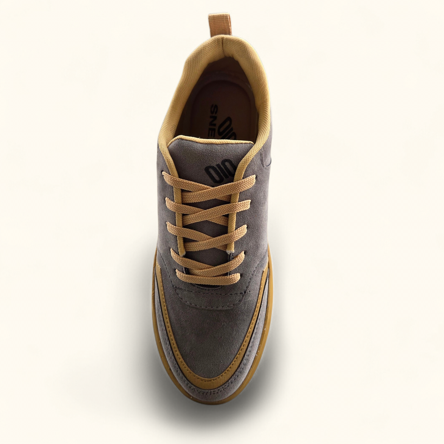 SNEXR Terra Luxe – Grey Suede Leather Premium Earth Tone Sneaker