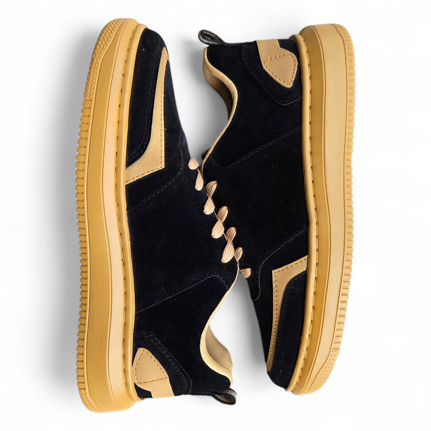 SNEXR Black Suede Leather Premium Sneaker