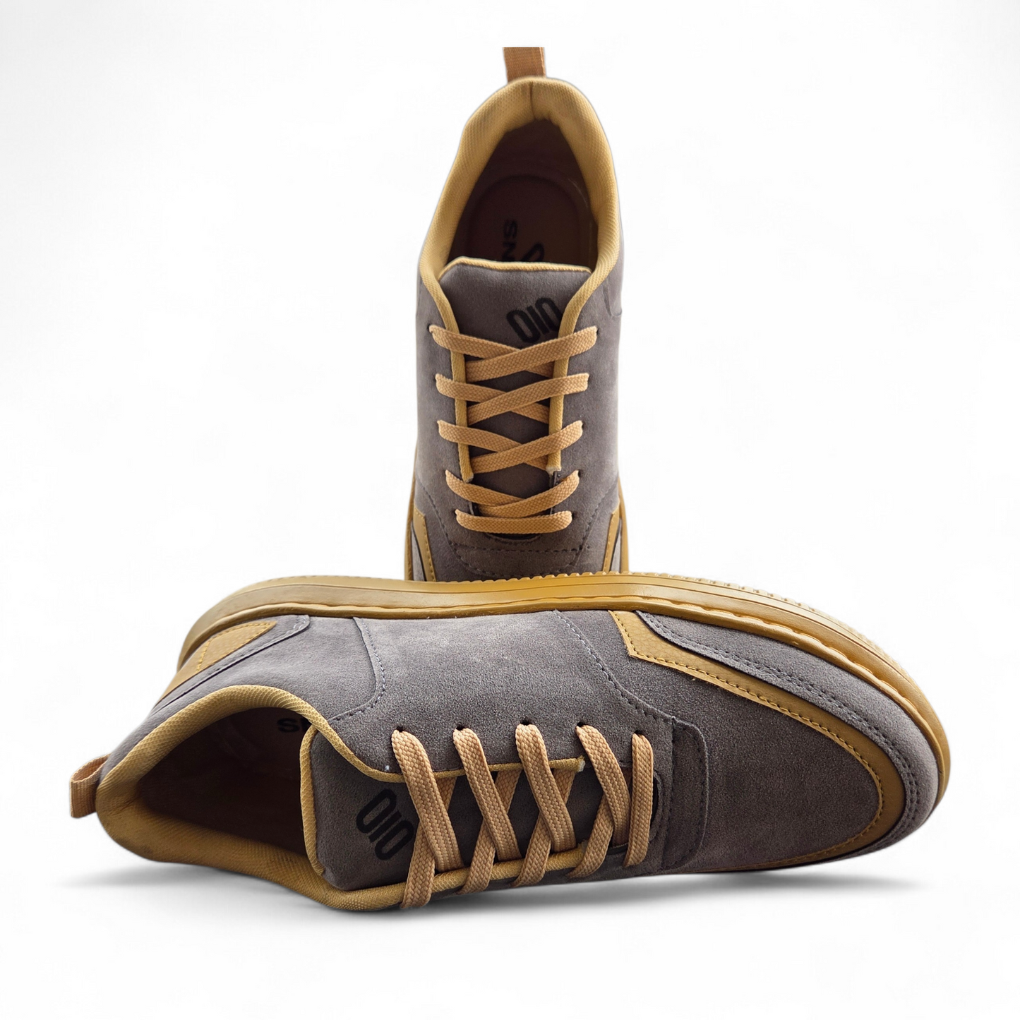 SNEXR Terra Luxe – Grey Suede Leather Premium Earth Tone Sneaker