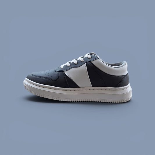The Panda: Grey Sneaker with White Strips