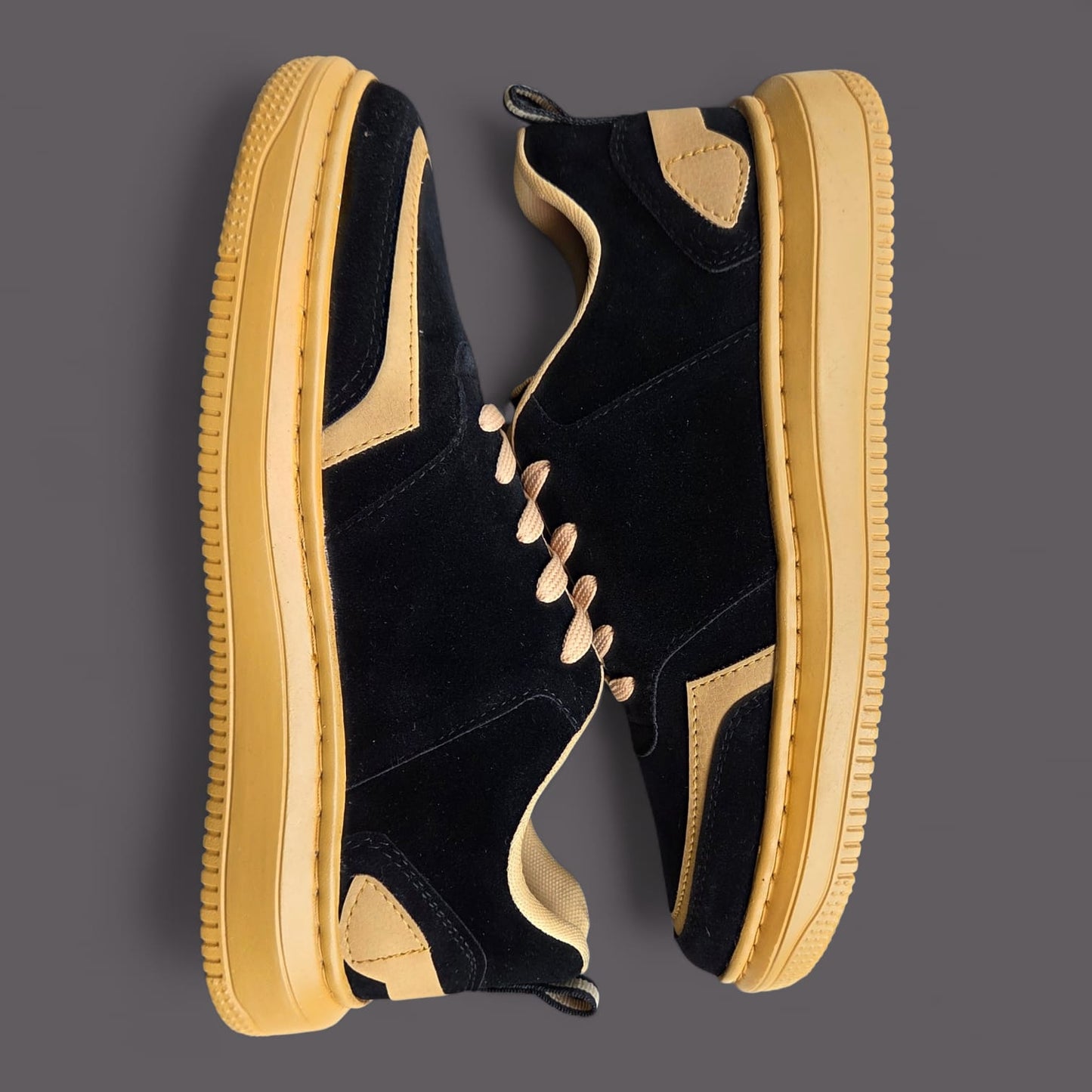 SNEXR Black Suede Leather Premium Sneaker