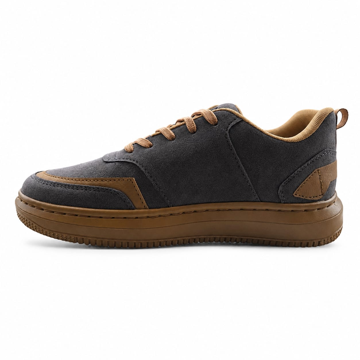 SNEXR Grey Suede Leather Premium Earth Tone Sneaker