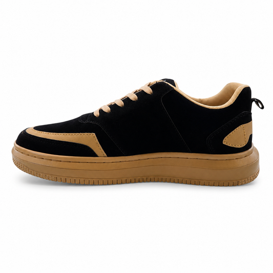 SNEXR Black Suede Leather Premium Sneaker