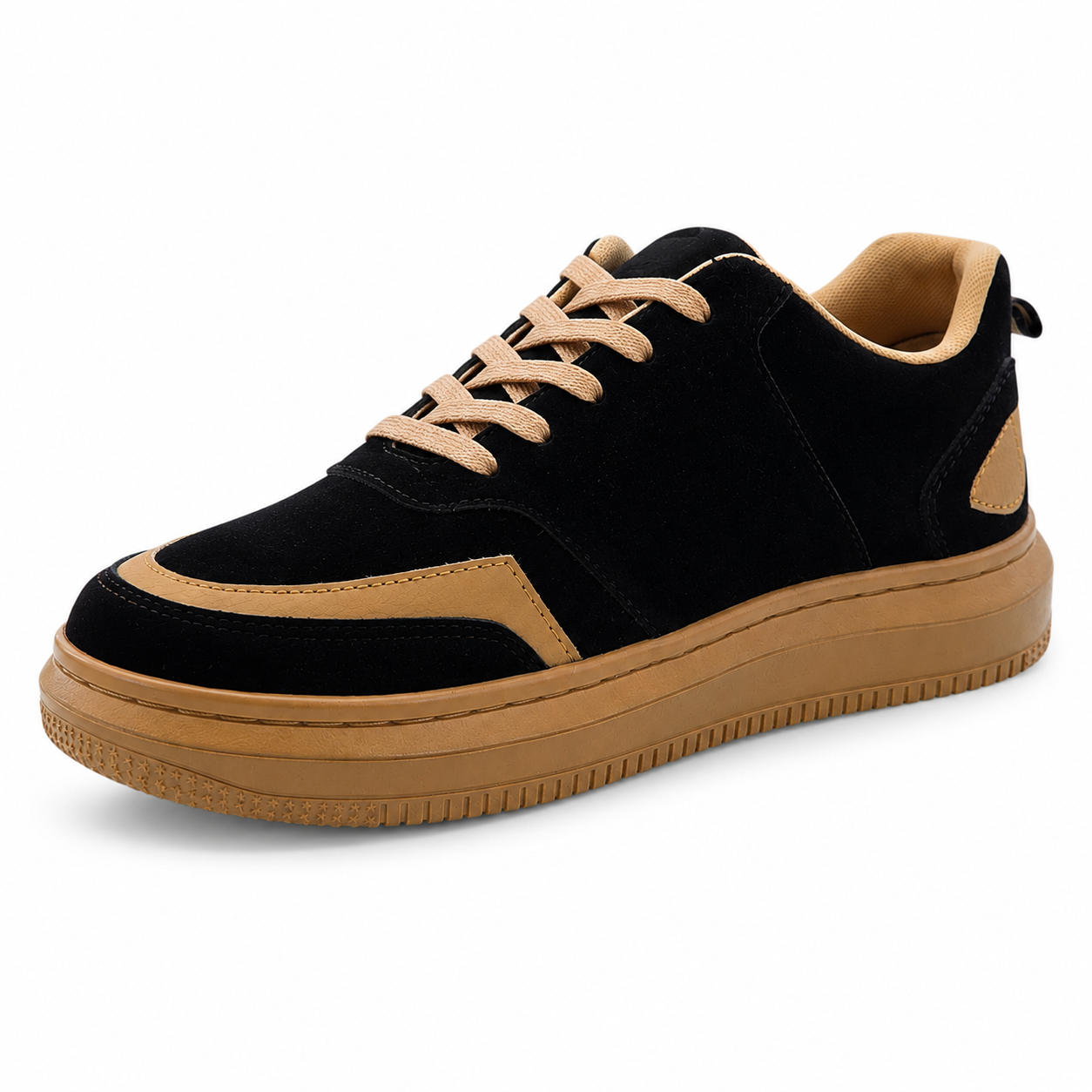 SNEXR Black Suede Leather Premium Sneaker