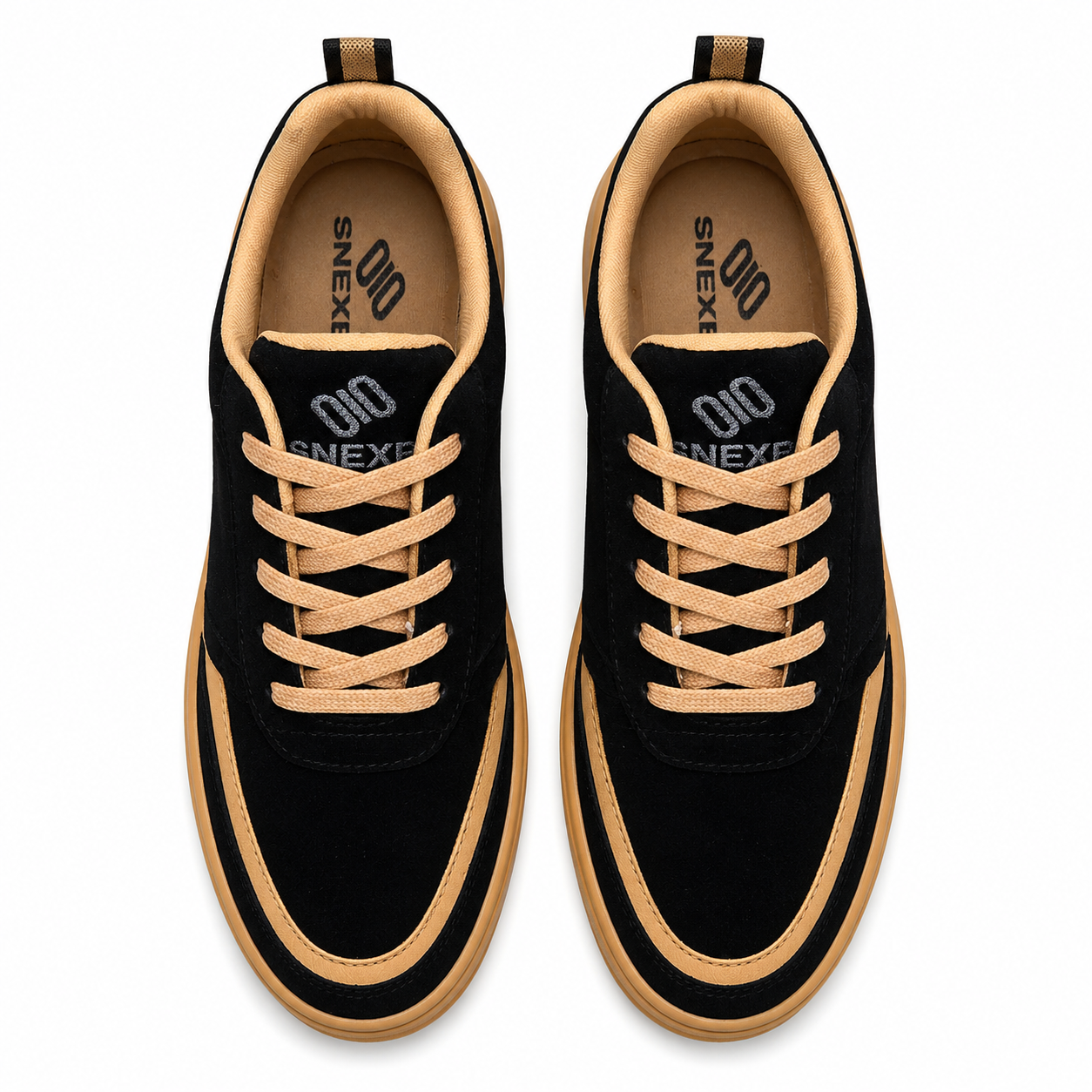 SNEXR Black Suede Leather Premium Sneaker