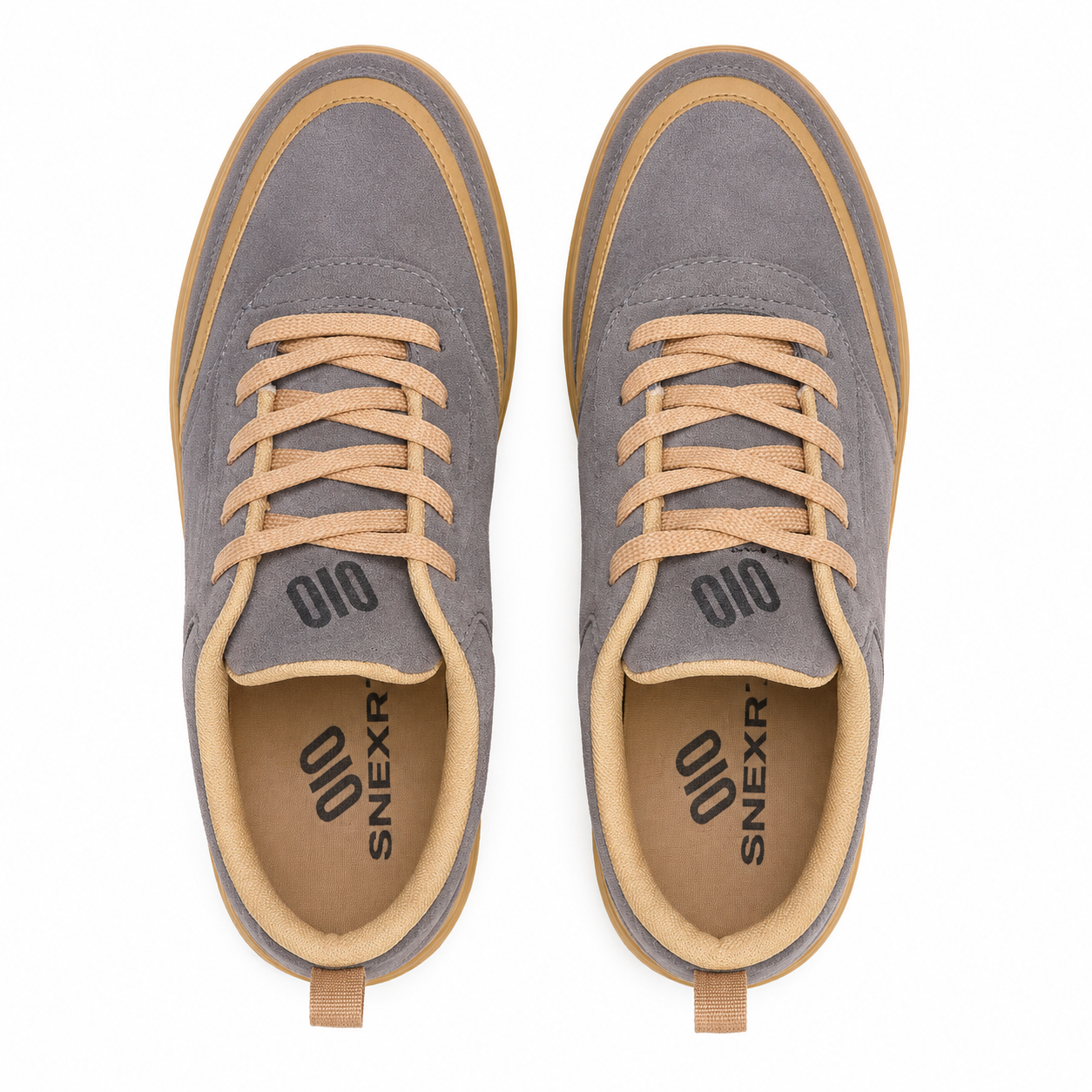 SNEXR Grey Suede Leather Premium Earth Tone Sneaker